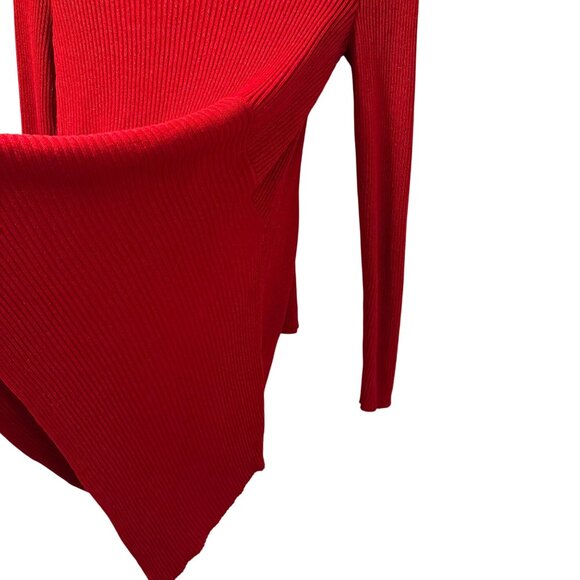 Belldini Red Asymmetrical Cardigan Sweater With Tank Size PM/PL Sweater Set - Picture 6 of 12